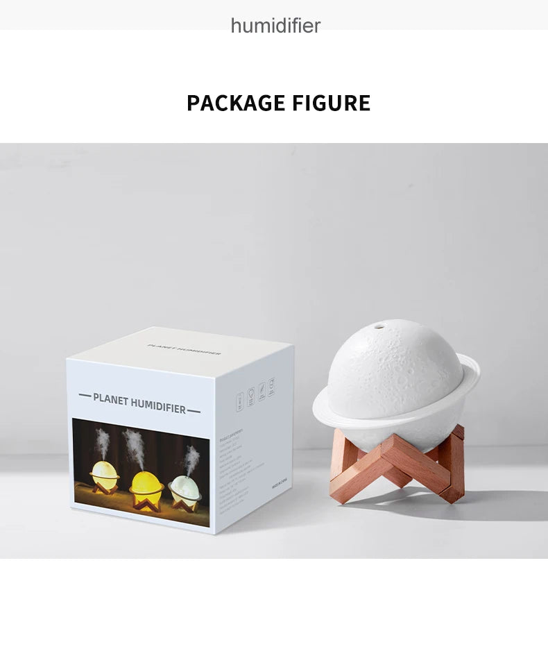 Essential Oil Aroma Diffuser Ultrasonic Moon Night Light Air Humidifier