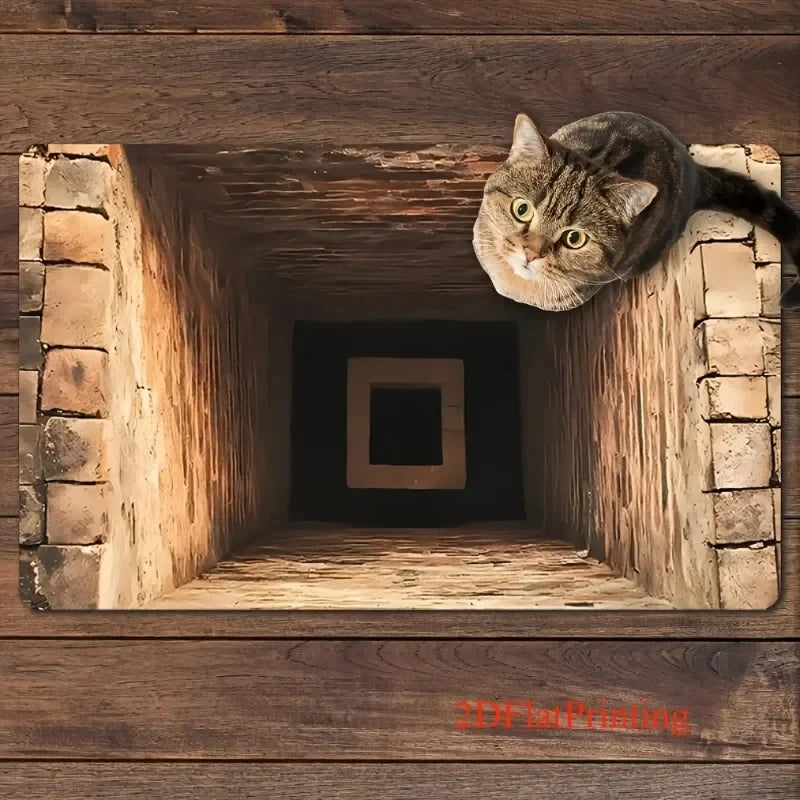 Mystery Staircase 3D Optical Illusion Non-slip and Easy To Clean Door Mat