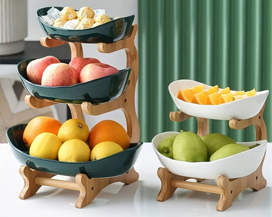 2/3 Layer Fruit Plate Home Living Room Plastic Snack Dish