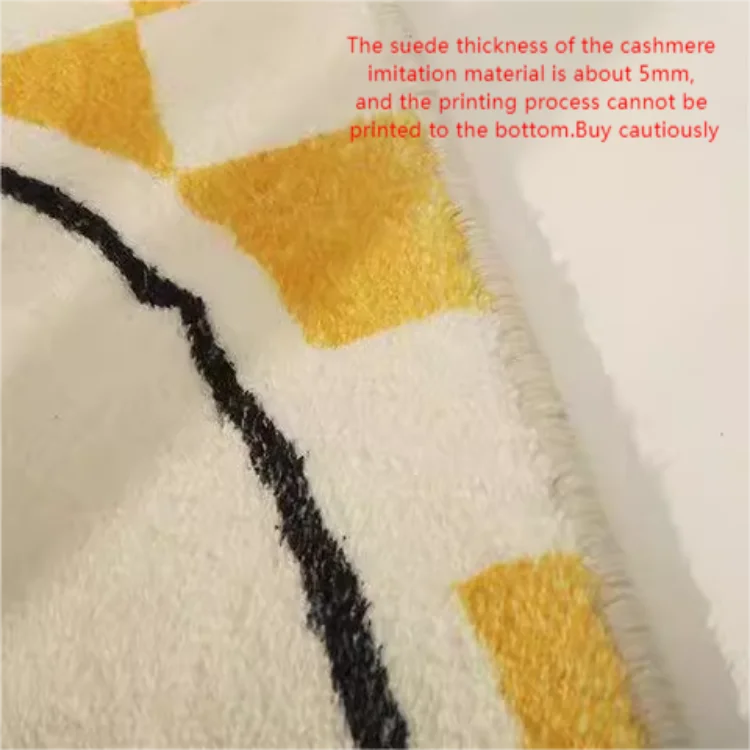 White Car Rug Handmade Non-Slip Decorative Carpet