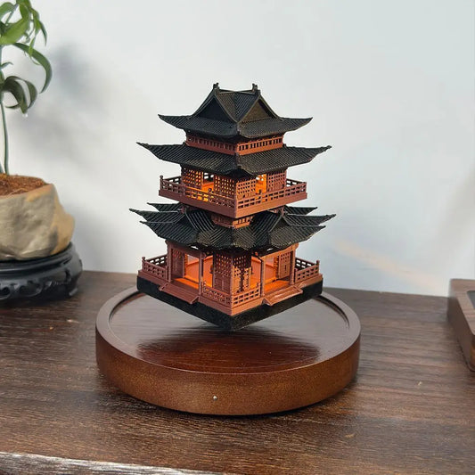 Magnetic Levitating Architectural Floating Tower Desk Decor
