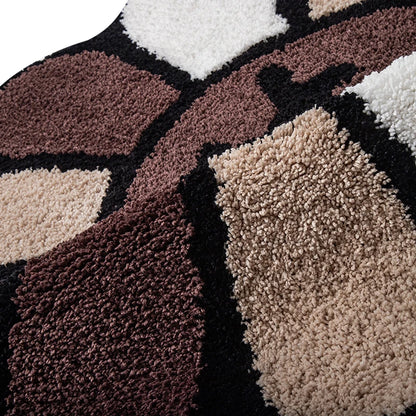 Smiling Face Tufted Rug Flower Art Rug for Bedroom