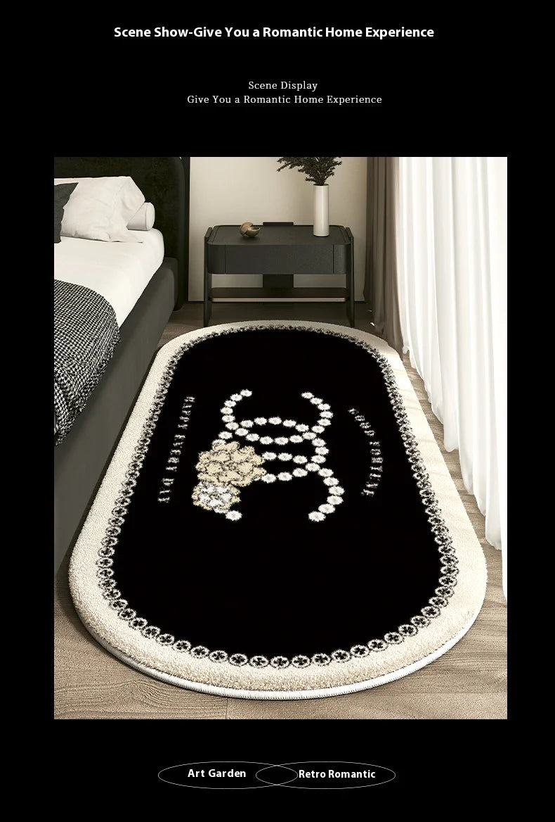 Cashmere Imitated French Small Fragrance Bed Rug