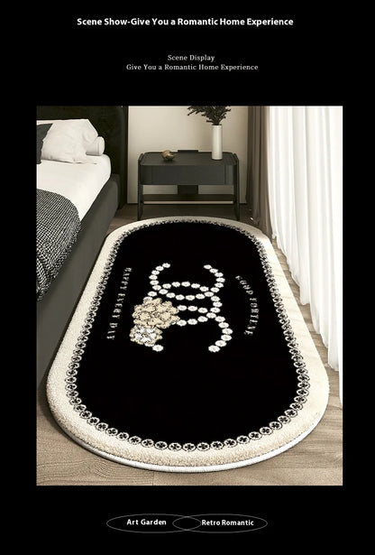 Cashmere Imitated French Small Fragrance Bed Rug