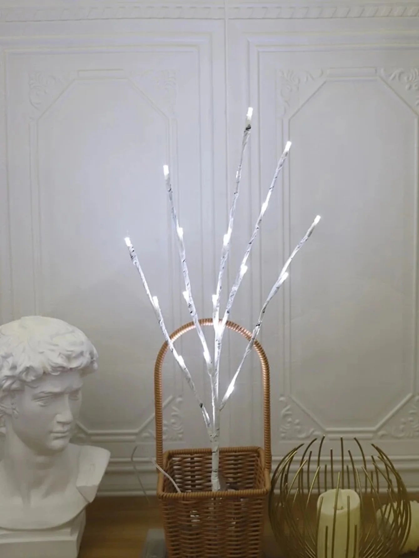 White Birch Branch Fairy LED  Lights