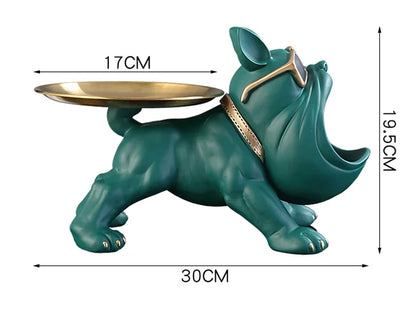Home Decor Bulldog Figurine Dog Statue Key Storage Box
