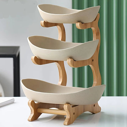 2/3 Layer Fruit Plate Home Living Room Plastic Snack Dish