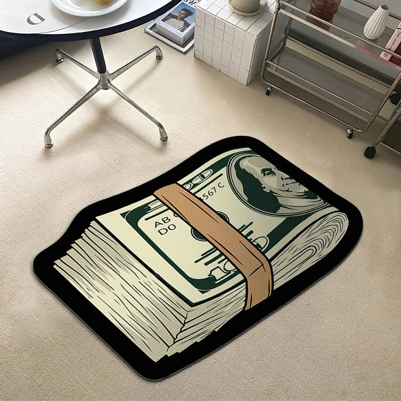 Trendy Printed US Dollar Note  Unique Design Floor Mat