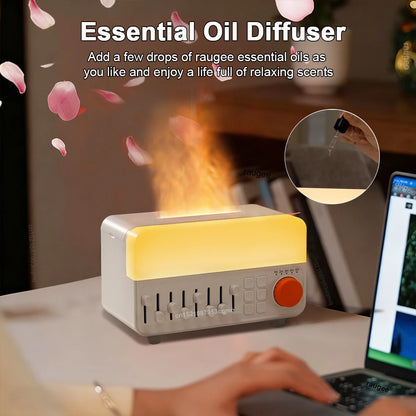 Essential Oil Diffuser With Musical Function Portable Mini Flame