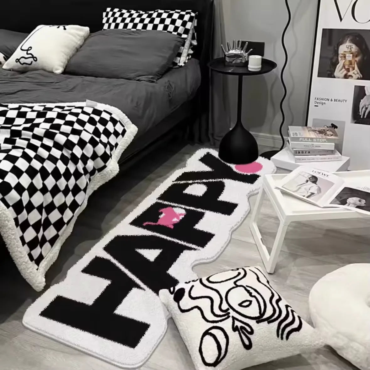 Cartoon Kitchen Room Bedroom Bedside Non-slip Washable Rug
