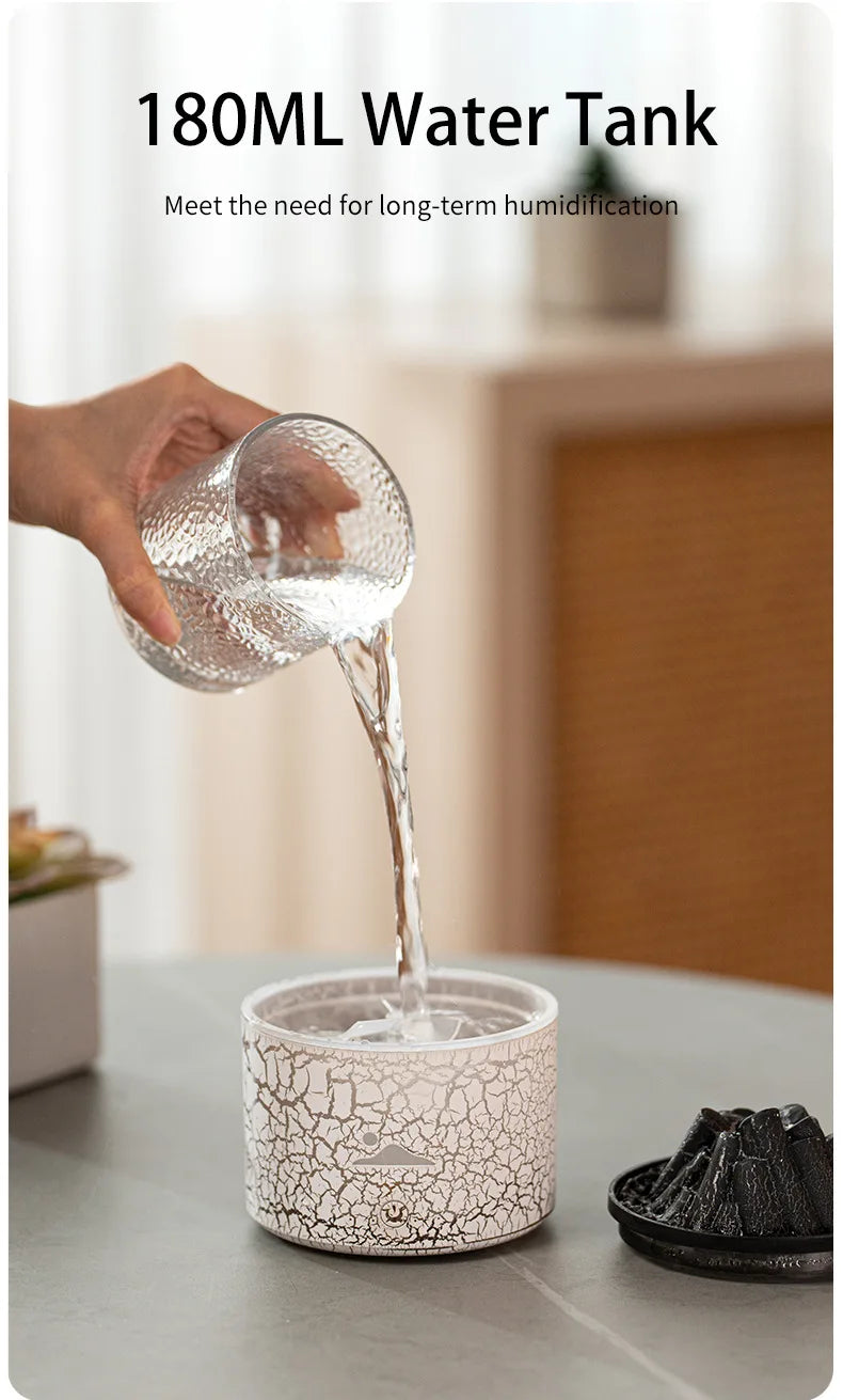 Flame Volcano Humidifier Aroma Diffuser Ultrasonic Mist