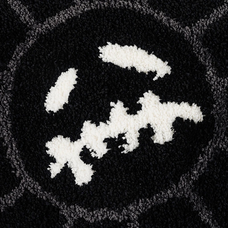 Smiling Face Tufted Rug Flower Art Rug for Bedroom