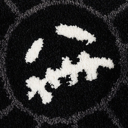 Smiling Face Tufted Rug Flower Art Rug for Bedroom