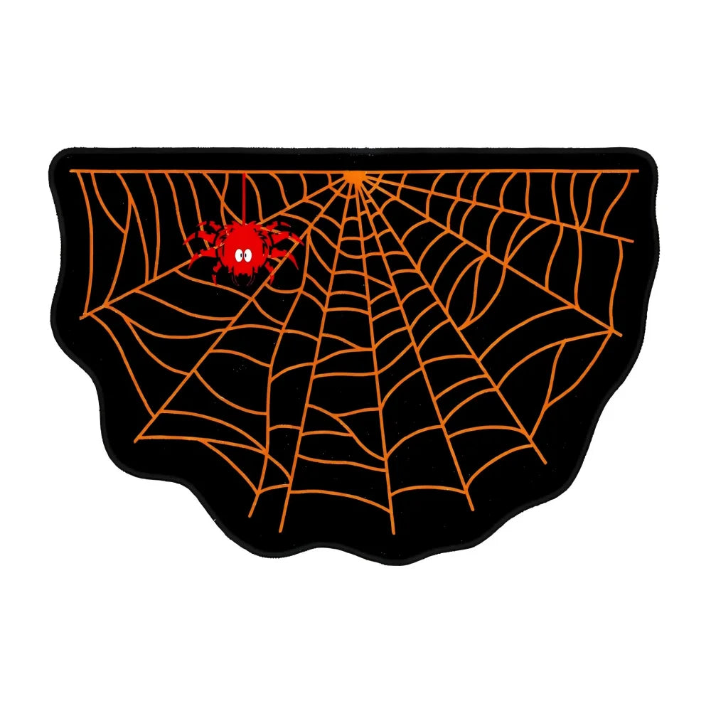 Black Spider Web Ghost Gothic Carpet Rug