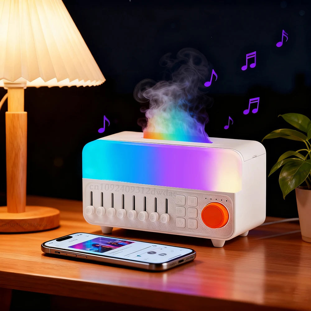 Essential Oil Diffuser With Musical Function Portable Mini Flame