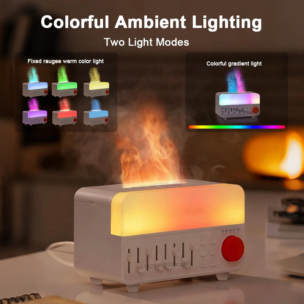 Essential Oil Diffuser With Musical Function Portable Mini Flame