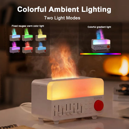 Essential Oil Diffuser With Musical Function Portable Mini Flame