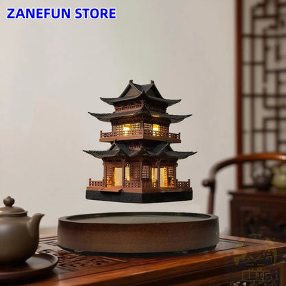 Magnetic Levitating Architectural Floating Tower Desk Decor