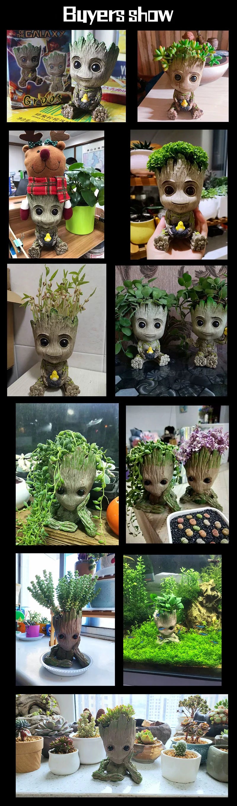 Miniature Model Office Desktop Display Cartoon Groot