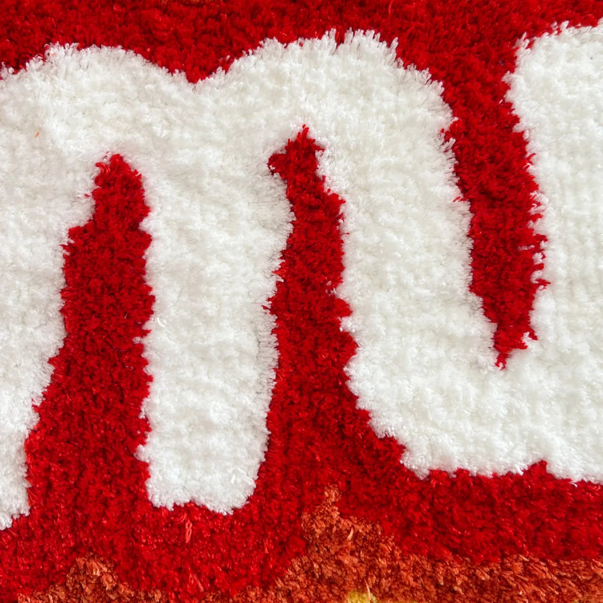 Letter Element Rug Rainbow Fluffy Tufted Rug