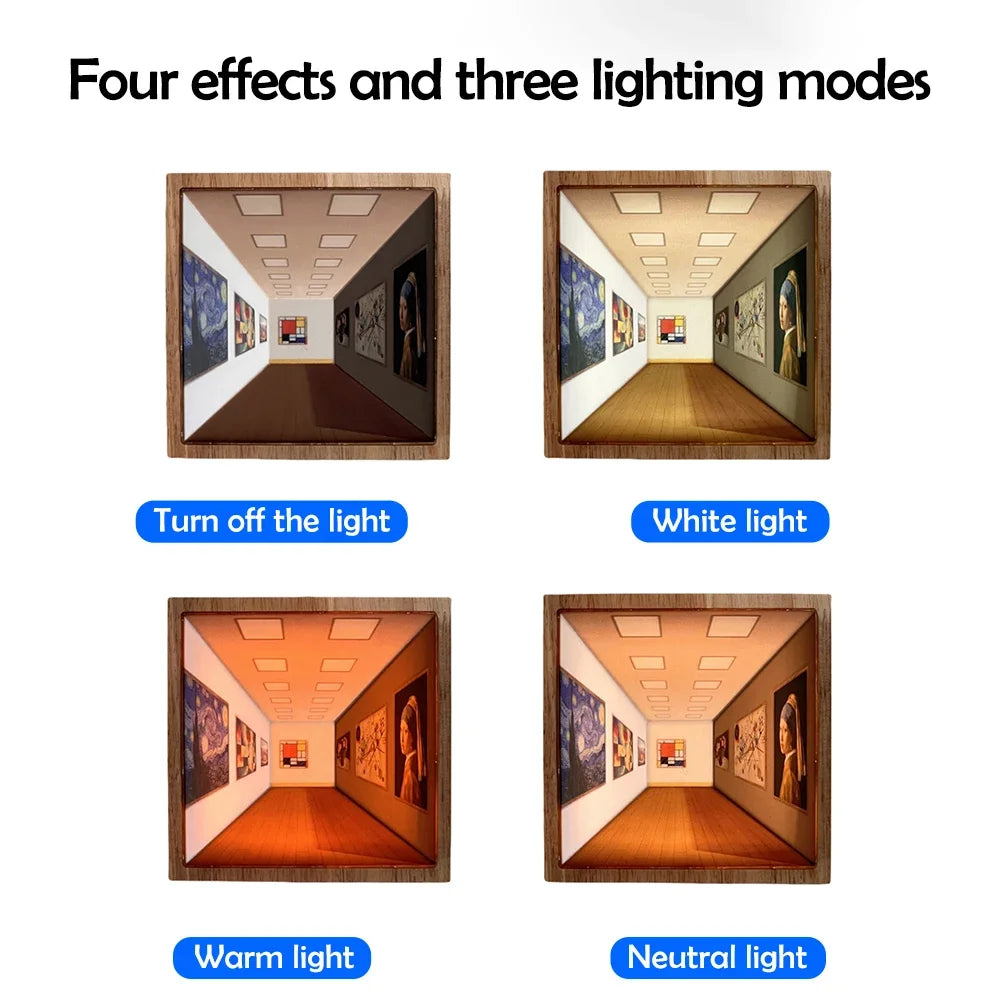 3D Naked Eye Vision Night Light Wall Lamp