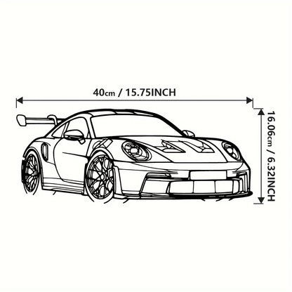 Modern Iron Home Decor Sign, Dynamic Racing Ca Decor