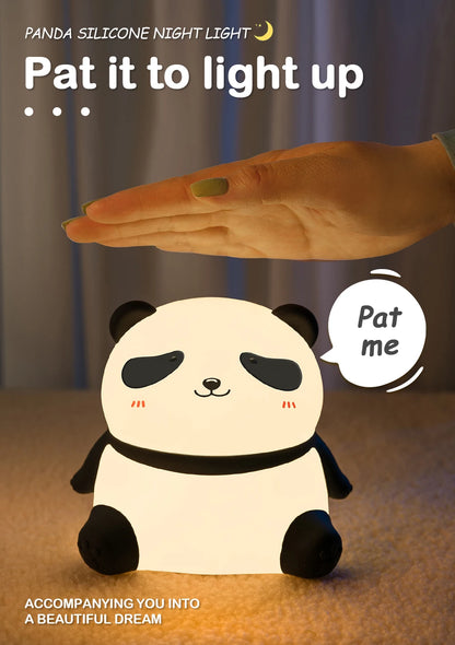 LED Light Panda Cartoon Animals Silicone Lamp