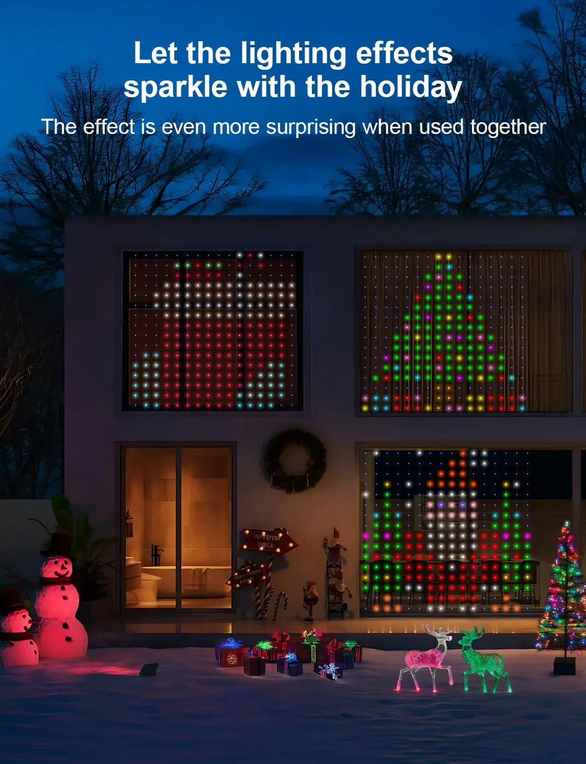 RGB Curtain Smart String Fairy Lights