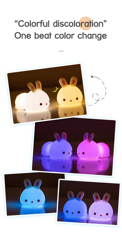 Touch Sensor RGB LED Rabbit Night Light