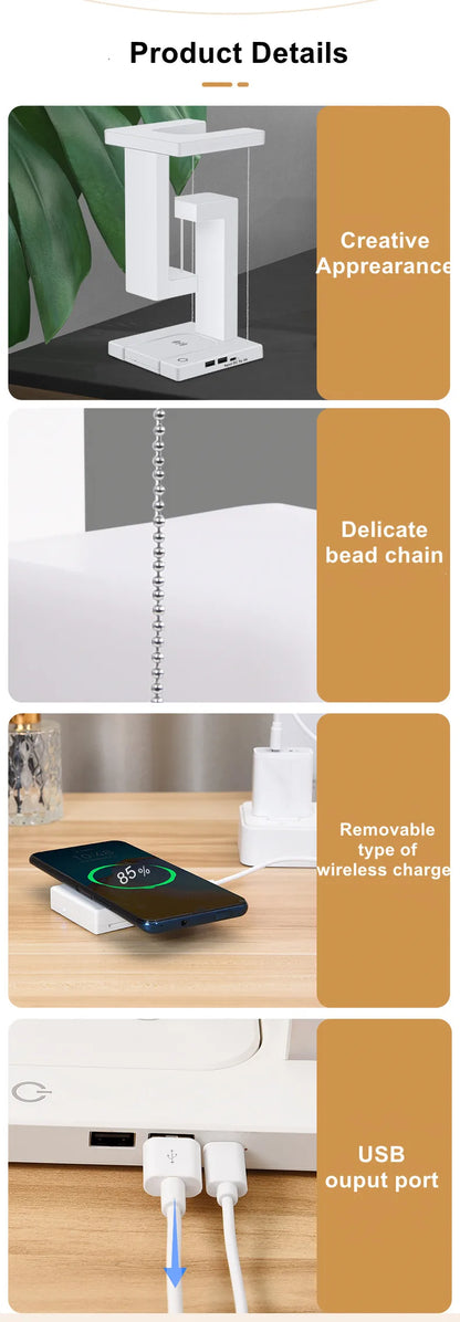 Novelty Floating Levitating Glow Wireless Charging Lamp