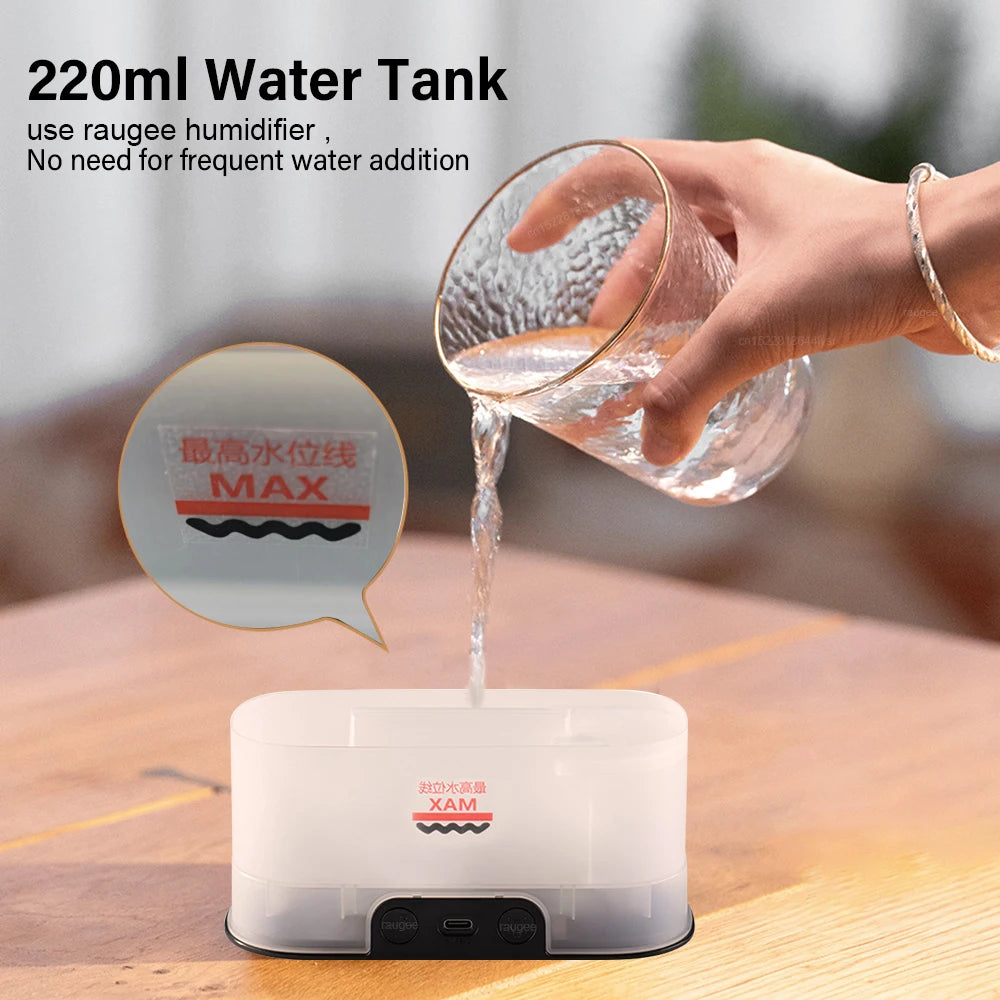 Humidifier USB Desktop Flame Humidifier for Home Mini Air Humidifier