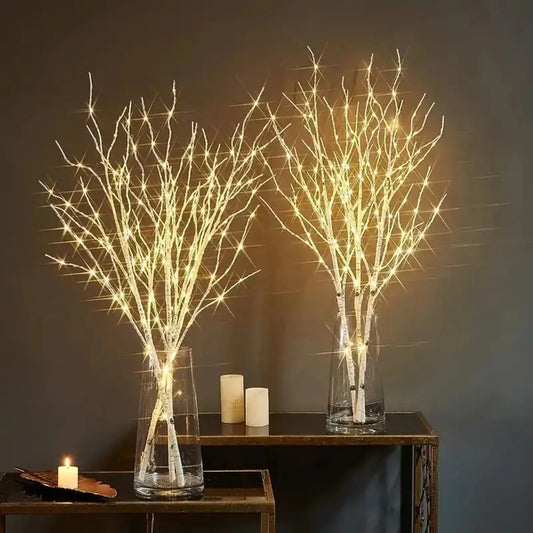 White Birch Branch Fairy LED  Lights