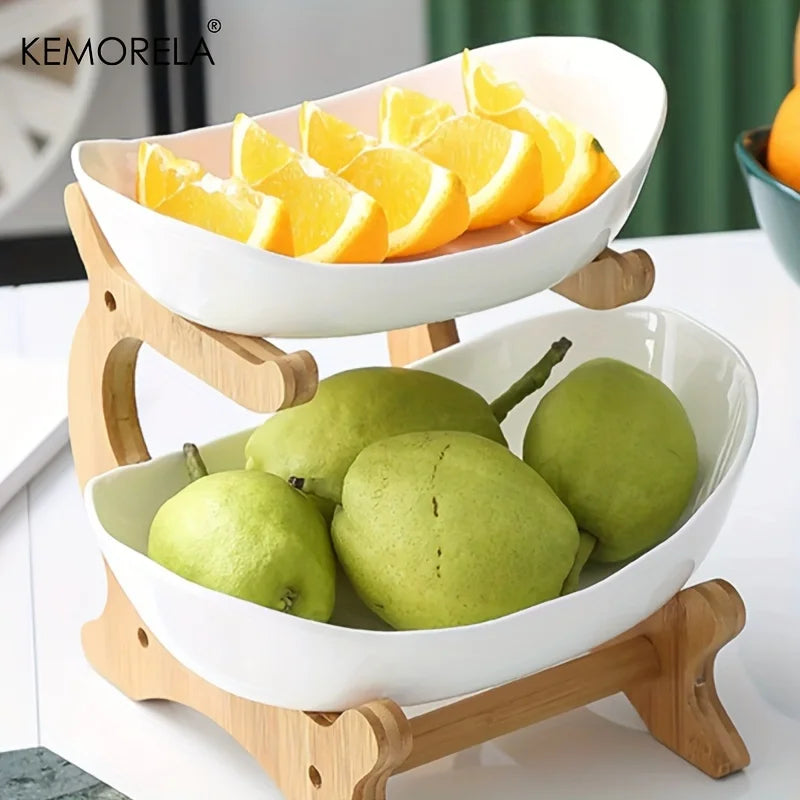 2/3 Layer Fruit Plate Home Living Room Plastic Snack Dish