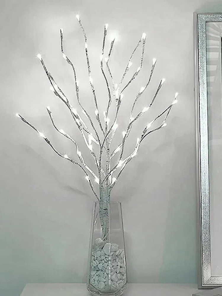 White Birch Branch Fairy LED  Lights