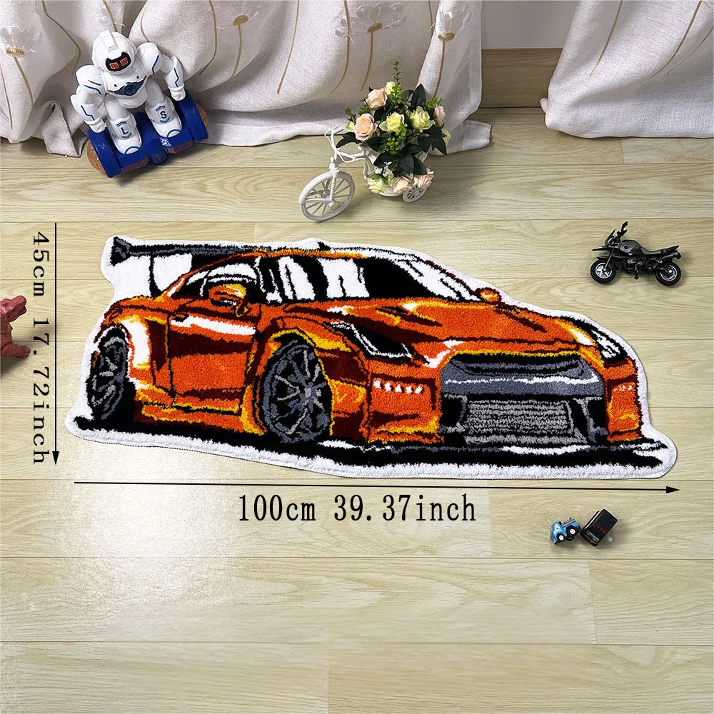 Racing Car Carpet - Soft And Comfortable
