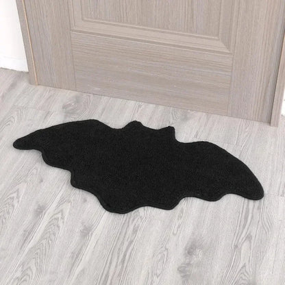 Black Spider Web Ghost Gothic Carpet Rug