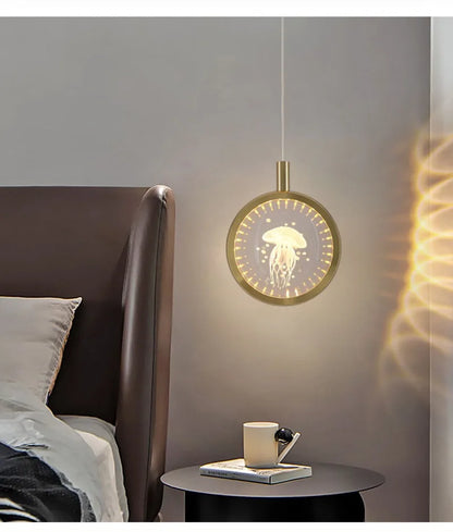 Modern Nordic Crystal Halo Pendant Light