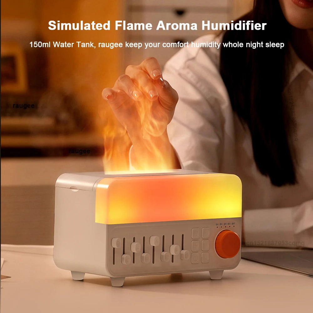 Essential Oil Diffuser With Musical Function Portable Mini Flame