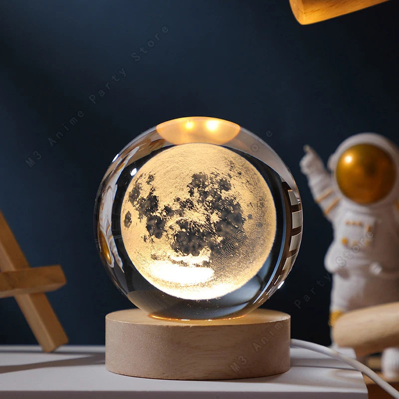 Unique 3D Crystal Ball Night Light Led Lamp