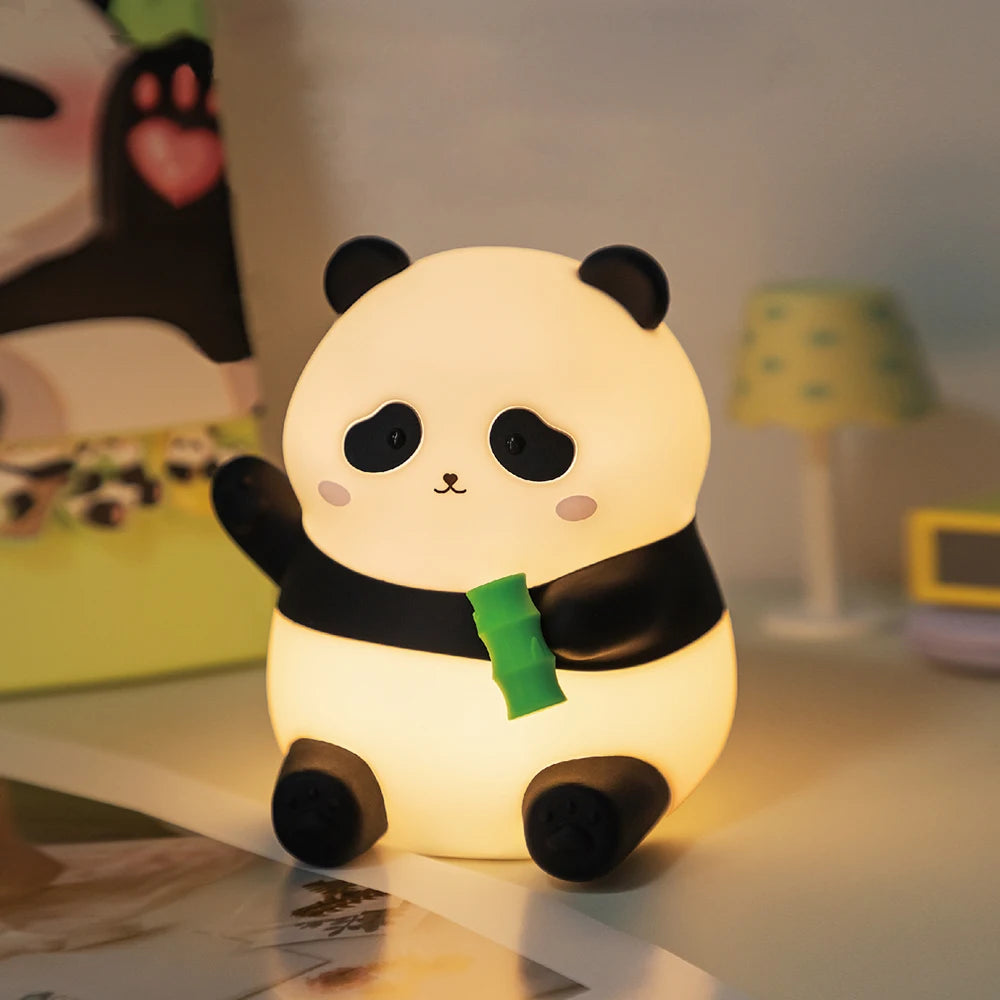 LED Light Panda Cartoon Animals Silicone Lamp