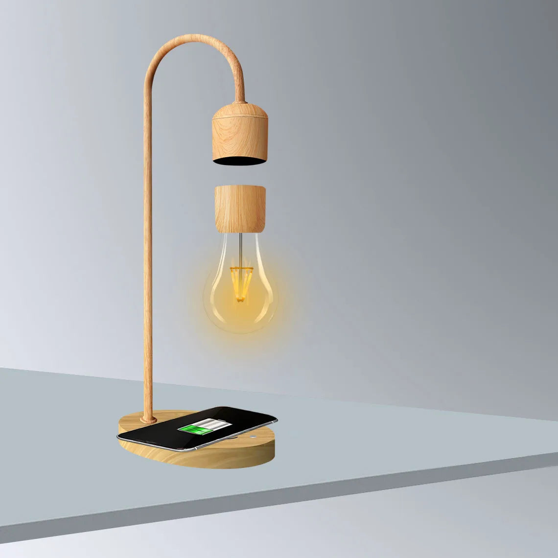 Magnetic Levitating Wireless Bulb Desk Lamp - Decoravibe