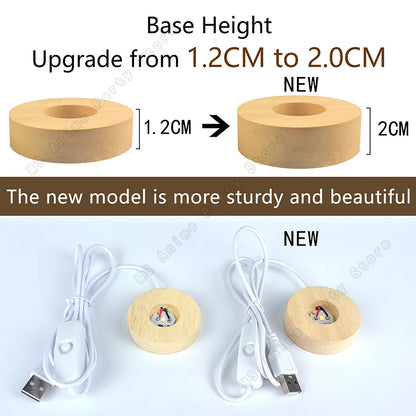 Unique 3D Crystal Ball Night Light Led Lamp