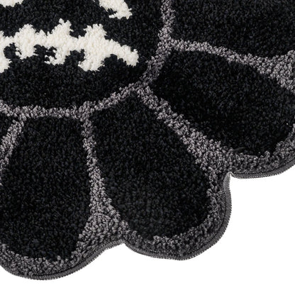 Smiling Face Tufted Rug Flower Art Rug for Bedroom