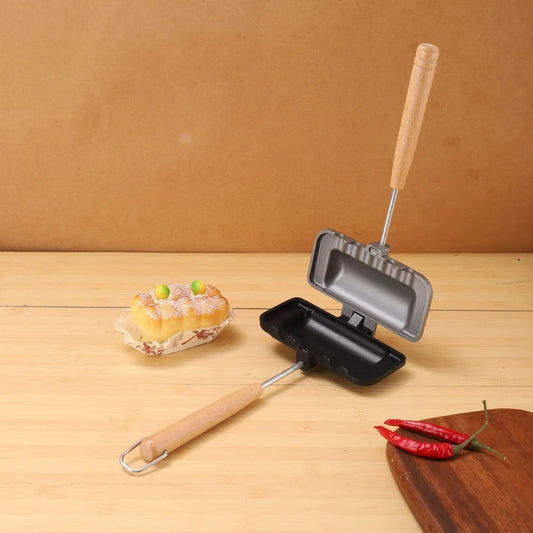 Breakfast Cooking Sandwich Aluminum Ergonomic Handle (Grill Pan)