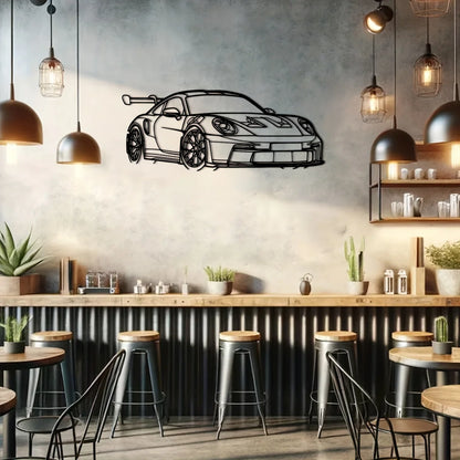 Modern Iron Home Decor Sign, Dynamic Racing Ca Decor
