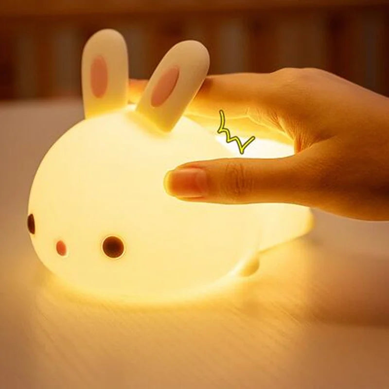 Touch Sensor RGB LED Rabbit Night Light