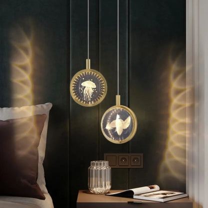Modern Nordic Crystal Halo Pendant Light