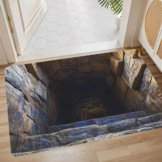 Mystery Staircase 3D Optical Illusion Non-slip and Easy To Clean Door Mat