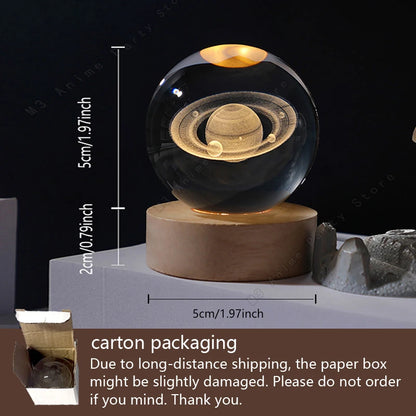 Unique 3D Crystal Ball Night Light Led Lamp