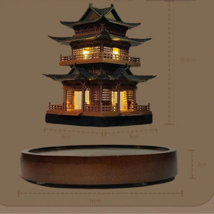 Magnetic Levitating Architectural Floating Tower Desk Decor